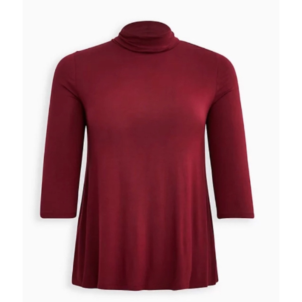 🆕 Super Soft Turtleneck Swing Short Sleeve Tee Top 1 1X 14 16 NWT Torrid New!
